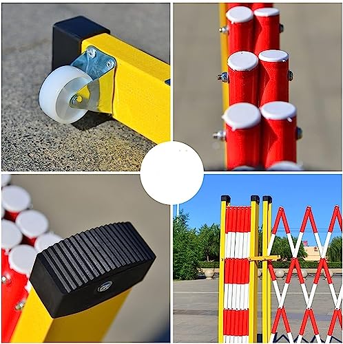 Versenkbarer Verkehrszaun, tragbare FRP-Isolationsbarriere, abnehmbarer Sicherheitszaun, 1,2 x 2,5 m gelb, ideal für Baustellen und Menschenmengenkontrolle