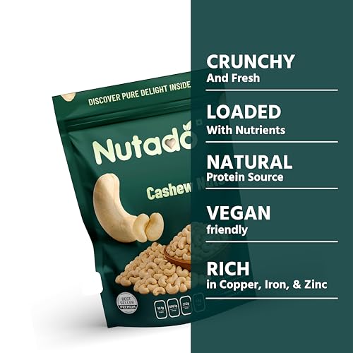 Image of Nutado Preimum Cashew Whole 400g (200g x 2),Nutritious & Delicious, Premium Kaju nuts, Rich in Protein, Magnesium & Phosphorus, Deluxe Size & Crunchy Nuts|Gluten Free & Plant based Protein