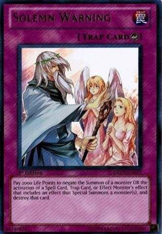 Yu-Gi-Oh! - Solemn Warning - Duelist Revolution - #DREV-EN077 - 1st Edition - Ultra Rare