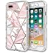 iPhone 8 Plus Case, iPhone 7 Plus Case, Anuck 3 in 1 Heavy Duty Defender Shockproof Full-Body Protective Case Clear Hard PC Shell & Soft TPU Bumper Cover for iPhone 7 Plus/8 Plus 5.5" - Marble Design