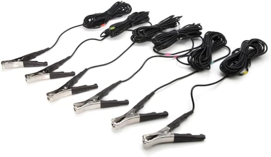 STEELMAN Replacement Clamp Microphones for ChassisEAR Electronic Squeak and Rattle Finder Auto Diagnostics Tool, 6-Pack, 16-Foot Cables, Color-Coded Leads