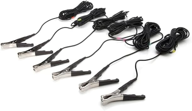 Steelman Replacement Clamp Microphones for ChassisEAR Electronic Squeak and Rattle Finder Auto Diagnostics Tool, 6-Pack, 16-Foot Cables, Color-Coded Leads
