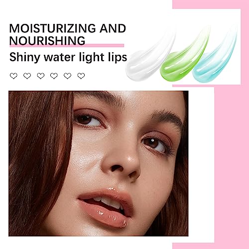 Plumping Lip Gloss - Moisturizing Glossy Lip Oil Tinted - Nourishing Hydrating Lip Glow Oil with Vitamin E - Lips Skin Care Lip Balm Long Lasting Clear Lipgloss Makeup (Clear) - Image 3