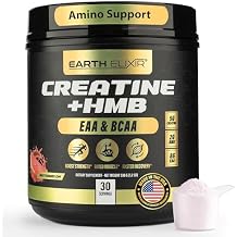 Creatine HMB Supplements for Men and Women w/Essential Amino Acids | EAA & BCAA Powder Mix | Creatine Monohydrate Powder and HMB | EAAS & BCAAS | Made in USA & 3rd Party Tested