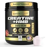 Creatine HMB Supplements for Men and Women w/Essential Amino Acids | EAA & BCAA Powder Mix | Creatine Monohydrate Powder and HMB | EAAS & BCAAS | Made in USA & 3rd Party Tested