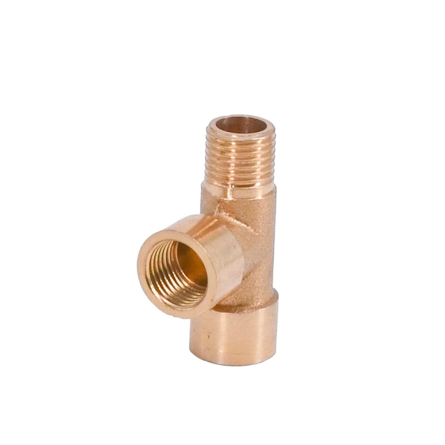 10PCS 1/8" 1/4" 3/8" Female Male Tee 3 Ways Splitter Brass Pipe Fitting for Water Gas Oil DN6/8/10 for Home Garden(F-F-F,1/8")