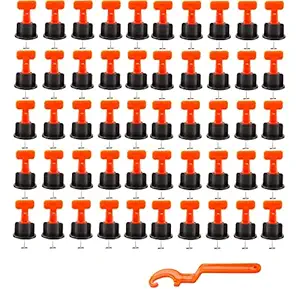 Bolt Tile Leveling System Kit Reusable Tile Leveler Needle Thickness 1.5MM Suitable for 3-17MM Tile Tools with 0.9MM Spare Needle. Multicolor 50Pcs