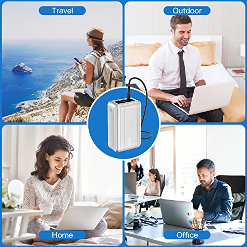 Zendure Portable Laptop Charger 100W Pd 26800Mah Power Bank With 4 Usb-C, 1 Usb-A Adapter, External Battery Pack For Laptop Ipad Iphone Airpods Pro Huawei Oled Display #TOP5