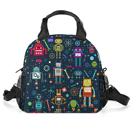 Cartoon Lunch Bag, Insulated Reusable Lunch Box Funny Lunch Tote Bag With Side Pockets For Girls Boys Travel Picnic… (111, One Size) #TOP1