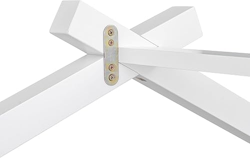 Miniatura 69 de RUNNA Marco de cama de madera de tamaño matrimonial con valla, para niños, adolescentes, niñas, niños, (Natural-Thinck 4col) Natural-Thinck