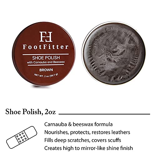 Footfitter Complete Shoe Cleaning, Polishing, And Shining Set- Brown #TOP5