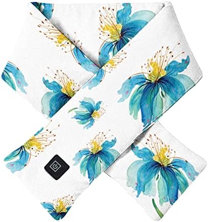 Intelligent Heating Scarf USB Electric Heating Warm Print Scarf Neck Protection Satin Scarf for Hair Wrapping at Night