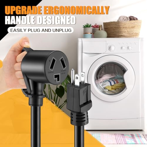 Tellegloww NEMA 5-15P to 10-30R 15Amp Dryer Adapter Cord Female Power Adapter with Handle 15 Amp 3 Prong Female Receptacle ONLY for 120V Device EV Power Cord, 12Inch, STW 10 Gauge, ETL Listed by Tellegloww - Image 5