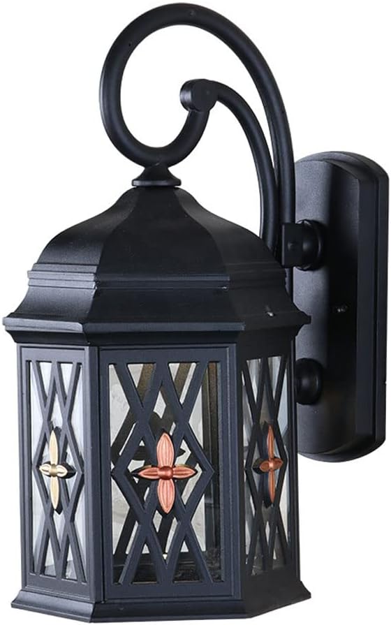 Likaixin19099 E27 schroefwandlamp, European Garden Corridor SCONCE, Outdoor Waterdichte lantaarns, met retro foyer gemonteerde verlichtingsarmaturen, industriële cafébarverlichting, voor voordeur