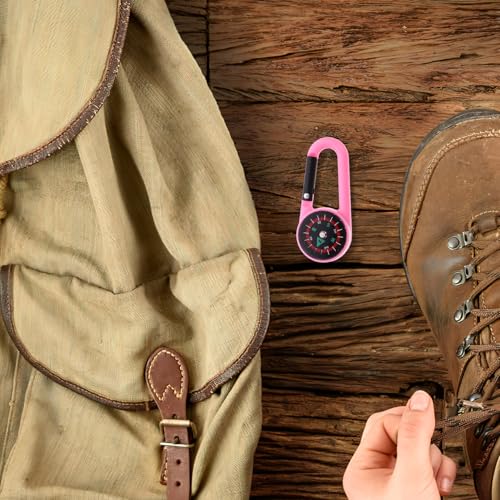 10 piezas brújula carabiner portatil para senderismo miniatura 5