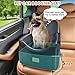 JOEJOY Dog Car Seat for Small/Medium Dogs, Memory Foam Dog Booster Seat with Washable Cover, Travel Safety Pet Car Seat with Storage Pockets for Dogs up to 30 lbs