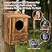 Owl Houses for Outdoors， 16.1x11.8x9.5 inch Large Carbonized Barred Owl Nesting Box, Waterproof & Ventilated Design, Ideal for Owls, Wildlife, Garden Decoration
