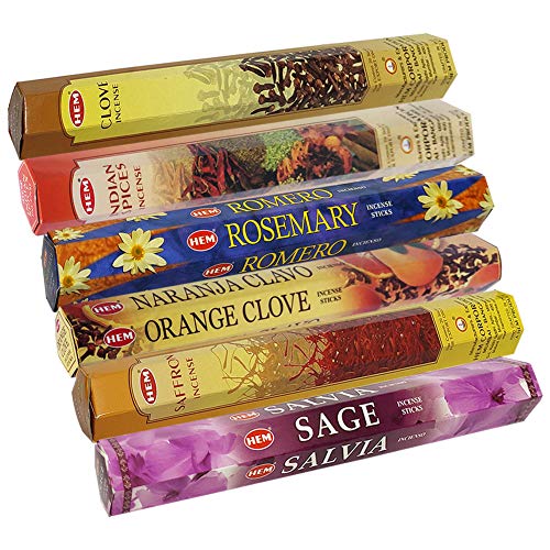 Hem Incense Sticks Variety Pack #25 And Incense Stick Holder Bundle With 6 Seasoning Fragrances #TOP3