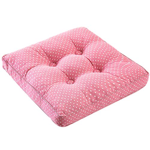 Z-one Grueso Cojines para Silla Asiento Cuadrado Suave Algodón Cojín Acolchado Almohada Decoración para Oficina Comida Cocina Coche Interior Exterior-w 45x45cm(18x18inch)