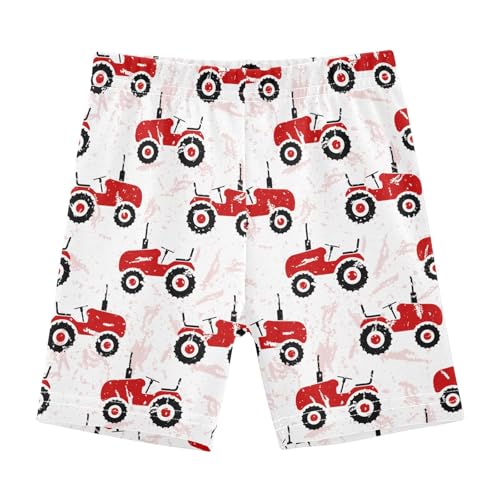 Girls' Shorts Soft Summer Soft Boxers Short Tractor Red Leggings Dance Bottoms