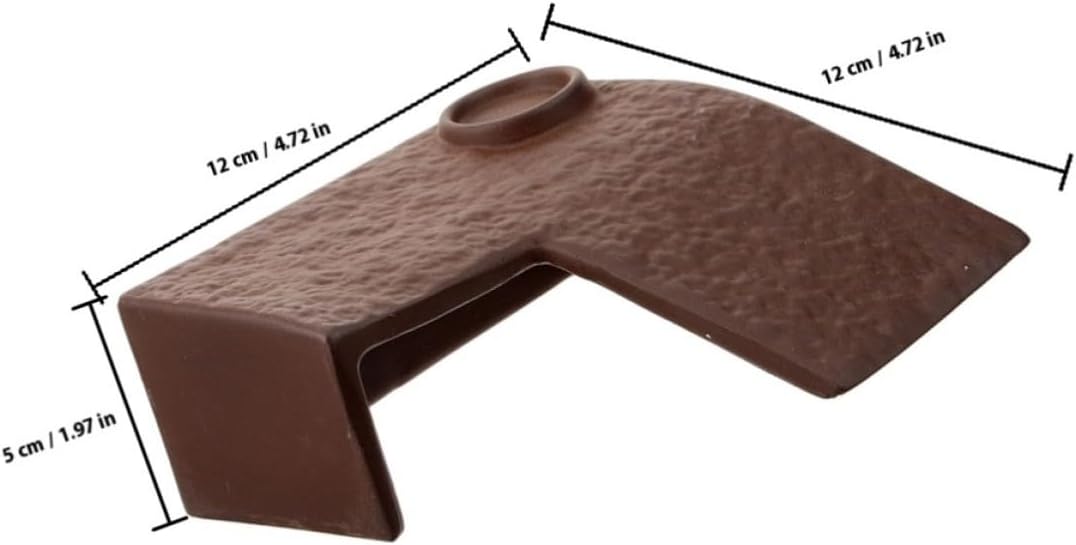 Turtle Aquarium Basking Platform Ceramic Coffee with Climbing Ramp