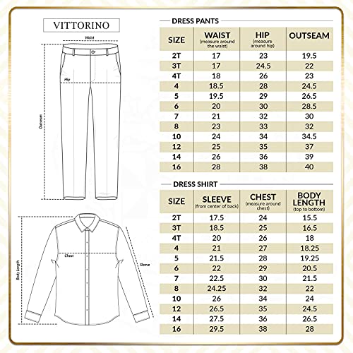 Vittorino Boy's Linen Look 4 Piece Suit Set With Vest Pants Shirt And Tie, Size 8, Light Blue/Plaid Tie #TOP4