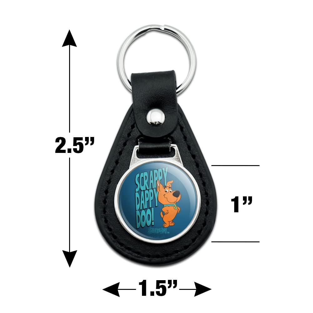 Amazon.com: Black Leather Scrappy Dappy Doo Keychain : Clothing