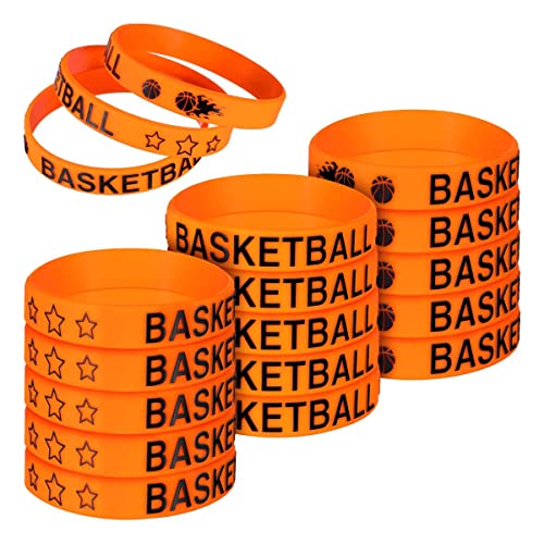 Norme 24 Pieces Basketball Silicone Bracelets Boy Rubber Wristbands Basketball Bracelet Party Favors For School Gifts Supplies (24 Pieces) #TOP30