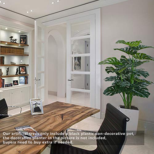 Aveyas 4.5ft Artificial Monstera Deliciosa Adansonii Tree in Plastic Nursery Pot, Fake Tropical Split Leaf Plant for Office House Living Room Home Decor (Indoor/Outdoor)