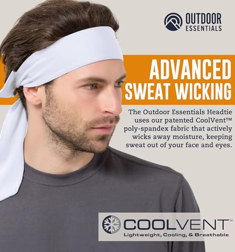 Image of OutdoorEssentials Tie Headband - Sweat-Wicking Running Headband - Hair Control Head Tie - Ninja Costume Accessories