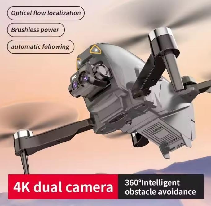 Image of WEADFAX-Drone-with-4K-Camera-WiFi-FPV-1080P-HD-Dual-Foldable-RC-Drone-Altitude-Hold-Headless-Mode-Visual-Positioning-Auto-Return-App-Control-Quad-Copter (S23-Pro)