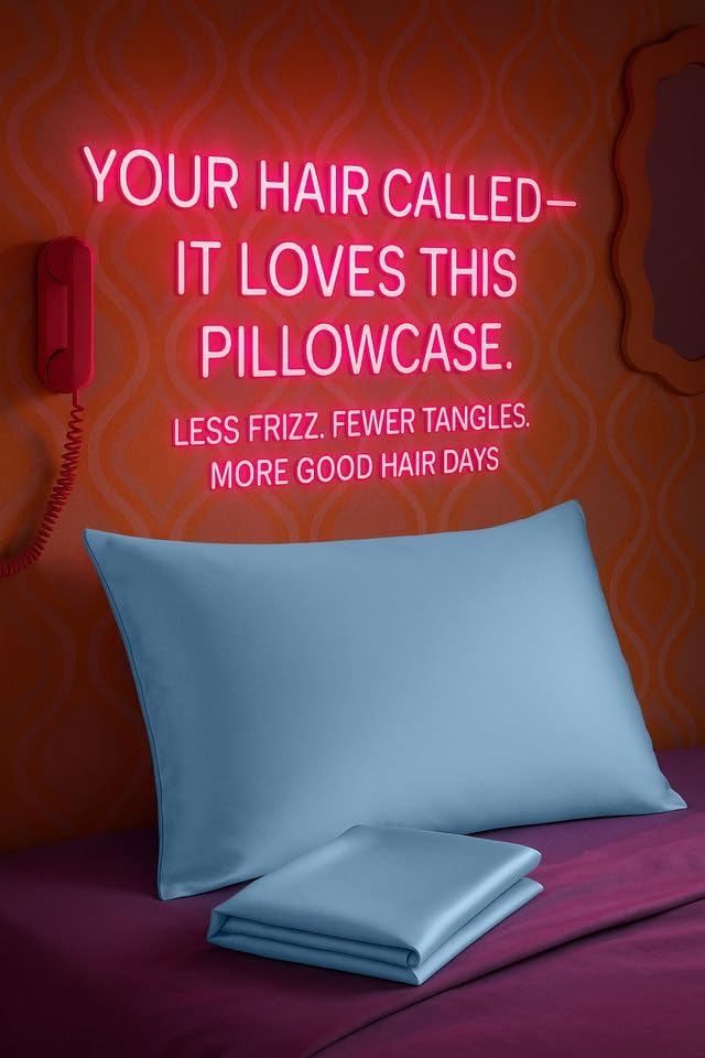 Miniatura 2 de ShopBedding - Lujosa funda de almohada de satén para el cabello, 2 unidades, satinada, estándar, con cremallera, estampado de cebra marrón, Blissford