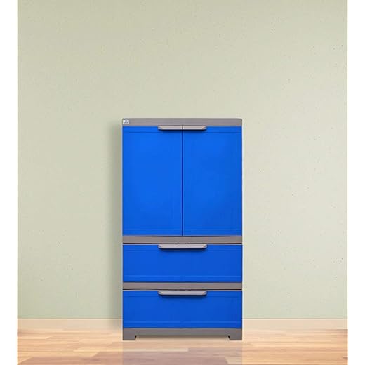 Nilkamal Freedom Plastic Cabinet Blue, 2 Doors
