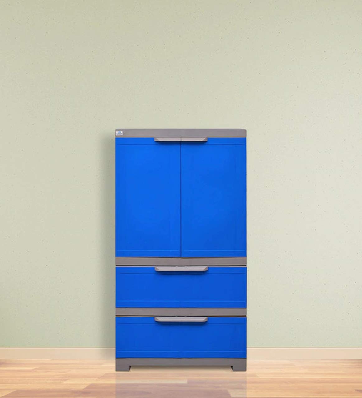 Nilkamal Freedom FMDR2B with Drawer Plastic Cabinet Blue, 2 Doors-image-23