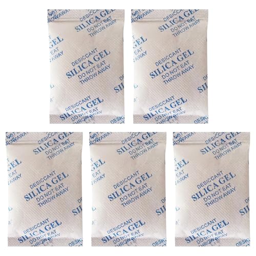 Gumney 5pcs Desiccant Packets for Storage, 30g Moisture Absorbers Non Toxic Silica Gel Packs for Spices Food Storage Jewelry Shoes Boxes