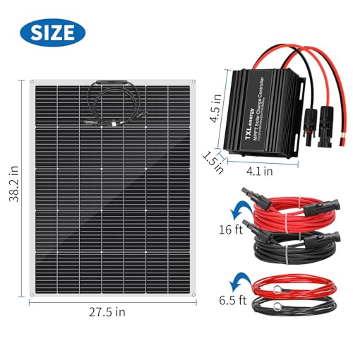280W Flexible Solar Panel Kit for Golf Cart, 140W*2 Solar Panels + MPPT Solar Charge Controller 36V/48V/60V/72V, 1120Wh/Day Generation to Keep Your Golf Cart Fully Charged (2 Parcels Delivery)