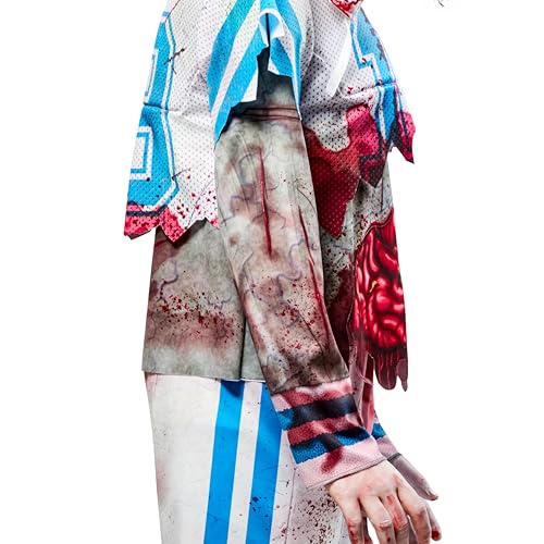Disfraz de jugador de fútbol zombie para niños miniatura 4