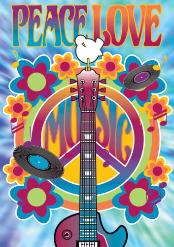 JP London MD3A034 1969 Woodstock and Records TieDye Removable Wall Mural at 8.5-Feet Tall by 6-Feet Wide