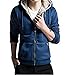 Unko Men's Casual Faux Fur Hoodies Outwear Sweatshirt