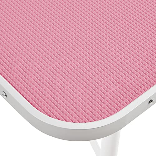 Yaheetech Hundepflegetisch, Trimmtisch für Hunde, Hundefriseur Tisch, Hunde Badetisch, Pudel Fellpflege, Hund Schertisch, höhenverstellbar, rutschfest, bis 100 KG belastbar Rosa Rosa