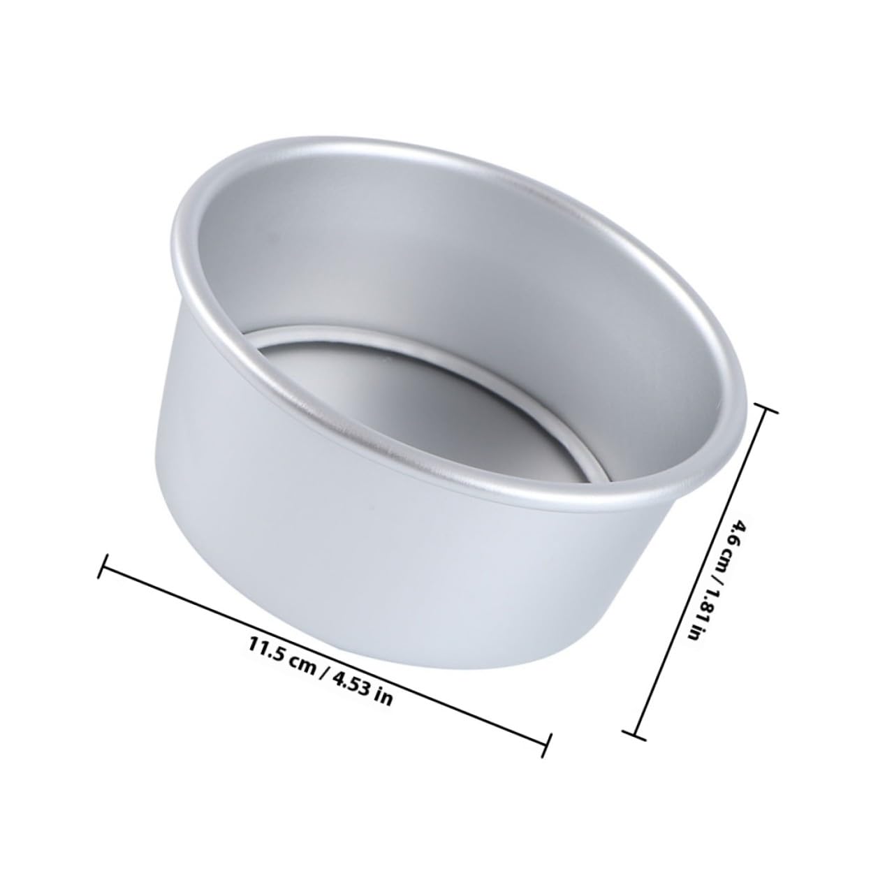 8 pièces Moule à Gâteau Rond avec Fond Amovible Alliage Aluminium Anodisé Moule Pâtisserie pour Chiffon Cake Cuisson Uniforme et Démoulage Facile