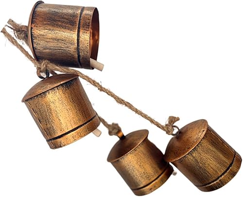 Miniatura 7 de LOGOFUN Campanas de cobre de pastoreo de vaca, caballo, oveja, campanas de cobre, pequeñas campanas de latón, campanas de metal para ganado, granja,