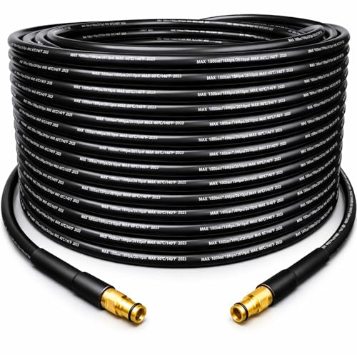 20M Hochdruckschlauch für Kärcher K2 K3 K4 K5 K6 K7, Hochdruckreiniger Schlauch Zubehör mit Click Quick Connect Stecksystem,Hochdruck Verlängerungsschlauch Ersatzteile für Kärcher Hochdruckreiniger