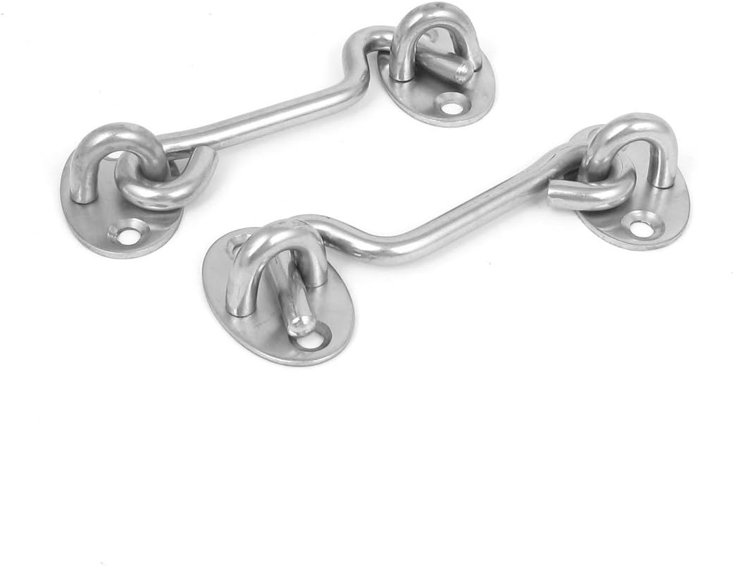 10pcs 3" Stainless Steel Cabin Hook Eye Holder Window Shed Gate Door Lock Latch (66cca34741ad326e3588bb824627e4fb)