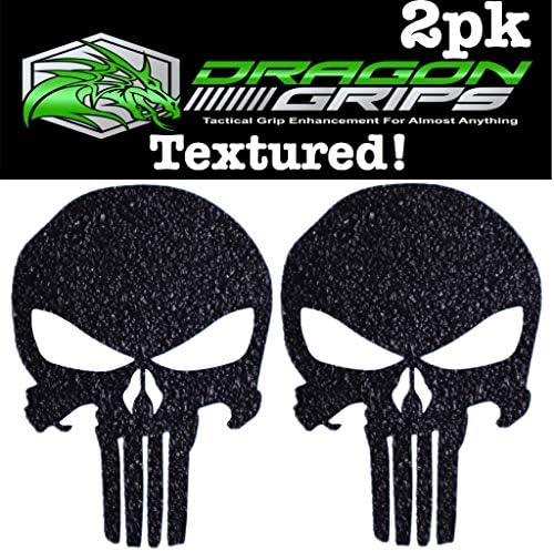 Punisher Skull Grip Tape Decal for tumblers Phone Cases Laptop Gun (Black)