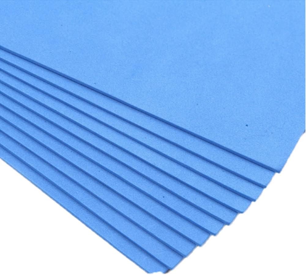 Kids Creative DIY Foam Sheets - 10 Mixed Colors, 2mm Thick EVA Sponge Paper for Arts & Crafts(Blue)
