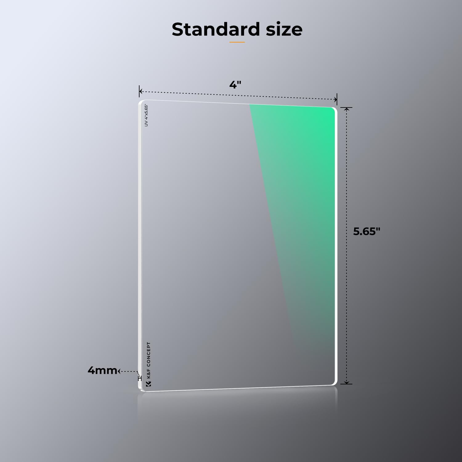 K&F CONCEPT Square UV Filter, 4"x5.65" Protective Filter Compatible with Tilta Compatible with SmallRig and Other Matte Box - Image 4