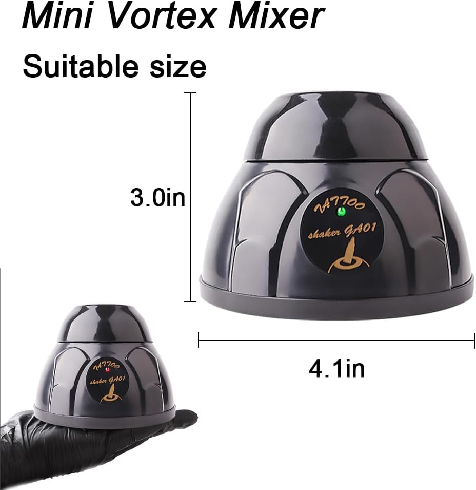 Mini Vortex Mixer - Gakonp 4000rpm Paint Shaker Nail Polish Shaker Vortex Paint Mixer for Lab Mixing Tattoo Ink Eyelash Products Mini Ink Mixer with Touch Function