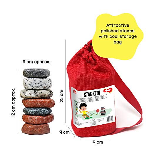 Image of Toiing Outdoor Traditional Games Combo - Lagori & Topsytoi | Traditional Outdoor Indian Games on Cooperation & Hand-eye Coordination | Family Ball Game with 7 Stones & Lattu | for Kids Age 5 Years & Above