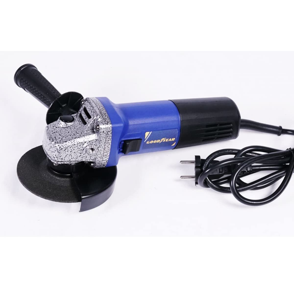 Goodyear - Amoladora Angular 750W, 115mm, 11.000 rpm – Radial con Protección Antirearranque, Electrónica Constante, Mango 3 Posiciones y Disco Incluido